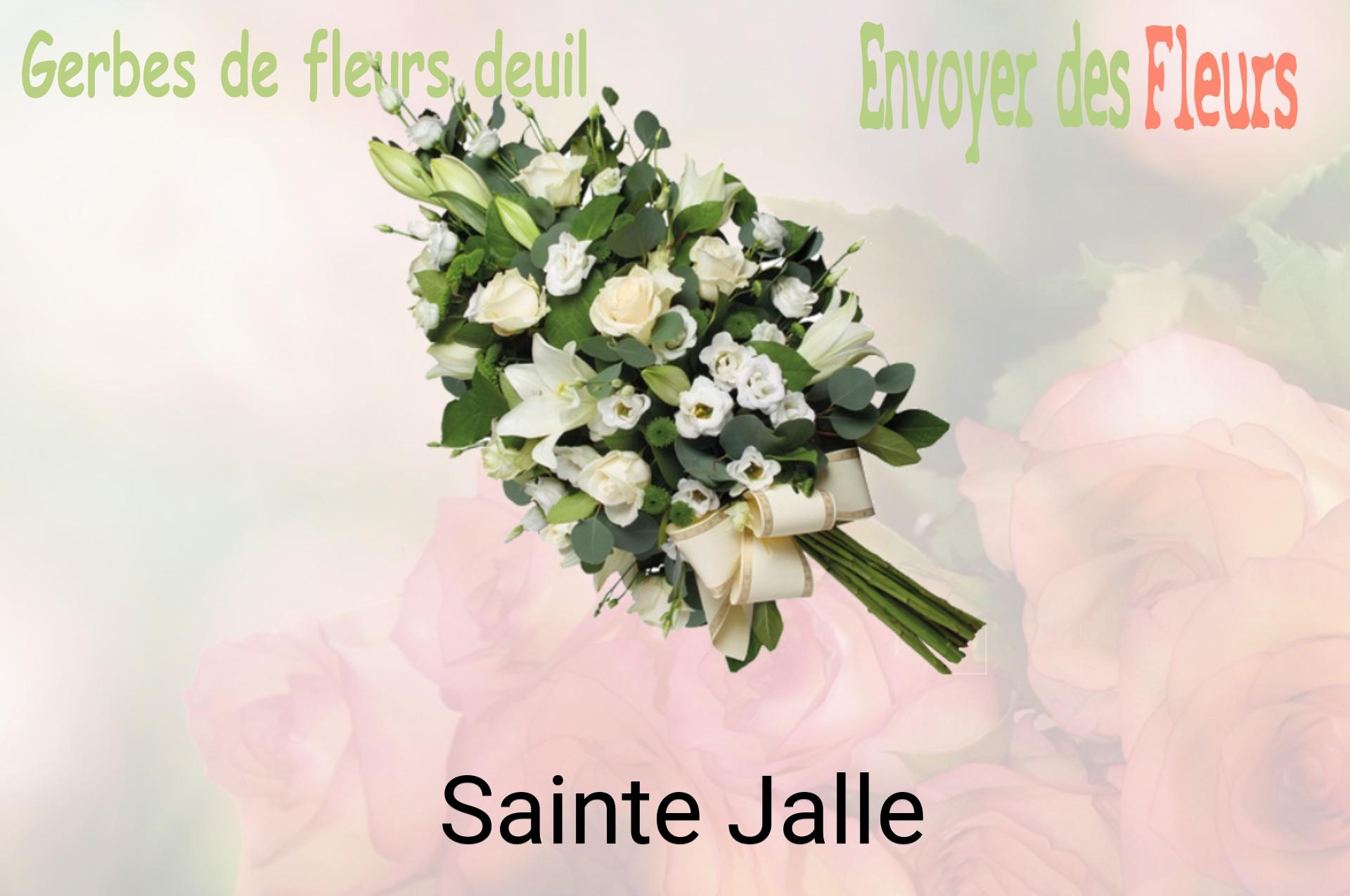 Gerbe de fleurs de deuil livrée à Sainte-Jalle